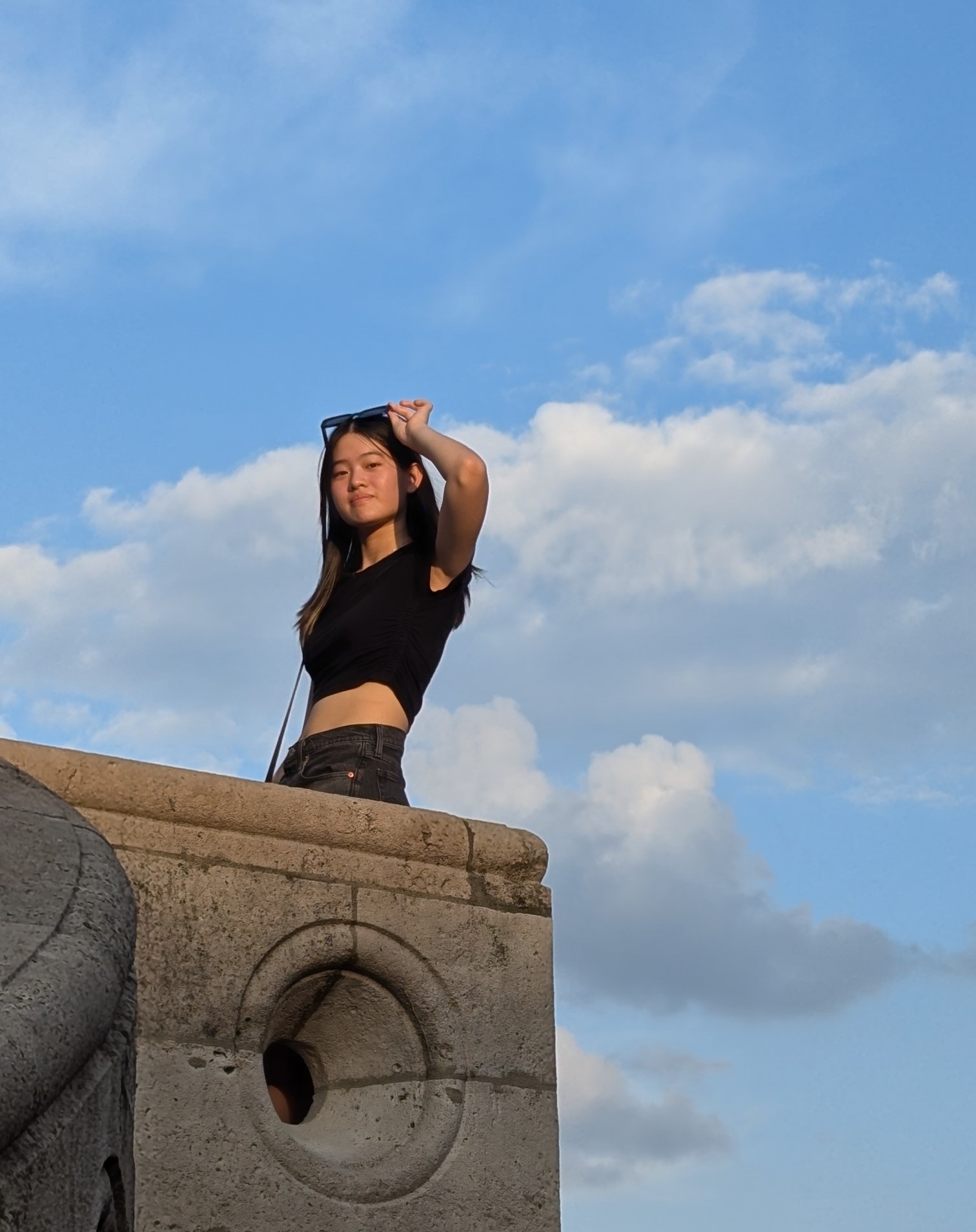 Me, Jenny, on top of a tower